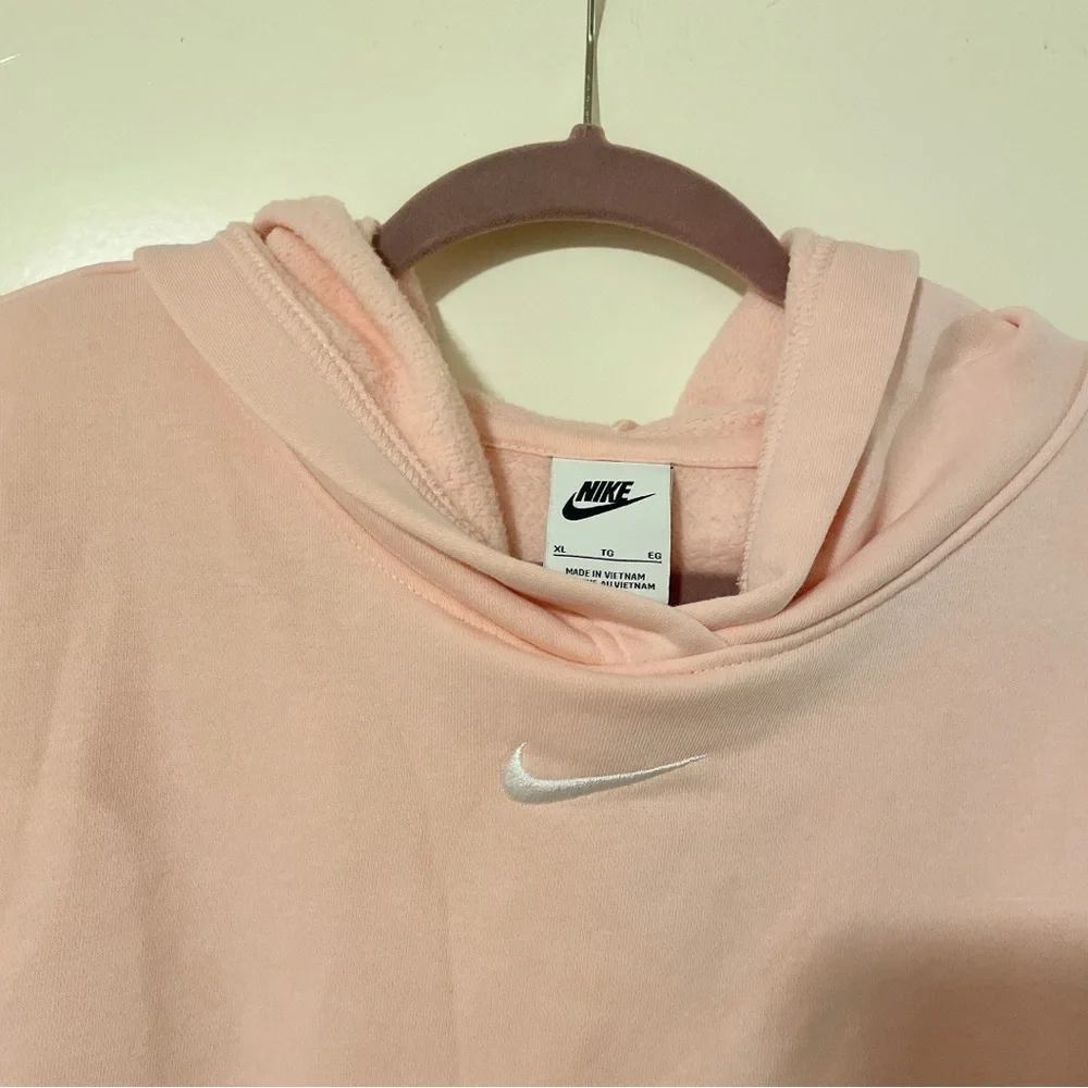 Nike Pink & Orange Cropped Hoodie Size XL